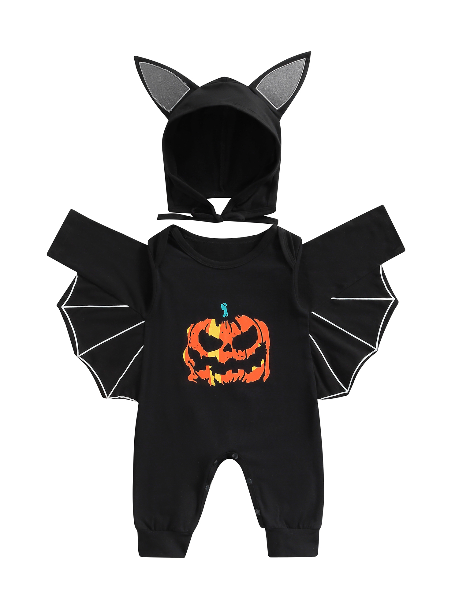 Coduop Baby My First Halloween Costume,Pumpkin Print Newborn Infant