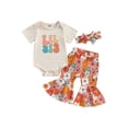 thumbnail image 1 of Coduop Big Sister Little Sister Matching Outfit Set Baby Girl Romper Floral Pants 3Pcs Clothes, 1 of 9