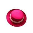 thumbnail image 1 of Coduop Childrens Hat Flat Pearl Hat Wild Roundhat Solid Color Gentleman Party Hat for Boys Girls, 1 of 8