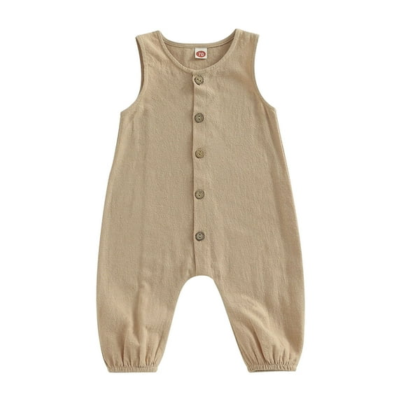 Coduop Infant Baby Boys Cotton Short Sleeve Bodysuit Jumpsuit Solid Color Newborn Playsuit