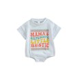 thumbnail image 1 of Coduop Infant Baby Summer Short Sleeve Rompers,Funny Letter Print Newborns Bodysuit Playsuit, 1 of 8