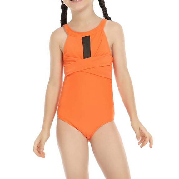 Coduop Kids Baby Girl One Piece Swimsuits Floral Print Swimwear Beachwear Bathing Suits