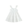 thumbnail image 1 of Coduop Kids Girls Summer Casual Ruffle Sleeve Princess Dress Cute Tiered Swing A-Line Sundress, 1 of 8