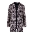 thumbnail image 1 of Coduop Lady Casual Slim Solid Suit Blazer Jacket Coat Outwear Women Leopard S-5XL, 1 of 6