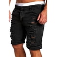 thumbnail image 1 of Coduop Men Denim Shorts Distressed Ripped Jeans Casual Holes Pants Short Summer M-3XL, 1 of 7