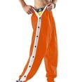 thumbnail image 1 of Coduop Men Tear Away Track Pants High Split Side Snap Cinch Bottoms Loose Sweatpants Long Trouser, 1 of 9