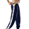 thumbnail image 1 of Coduop Men Tear Away Track Pants High Split Side Snap Cinch Bottoms Loose Sweatpants Long Trouser, 1 of 9