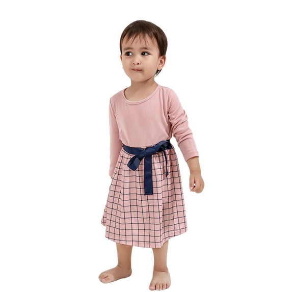 Coduop Mommy and Me Matching Dress Casual Long Sleeve Dress Mom Daughter Matching Outfits