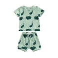 thumbnail image 1 of Coduop Newborn Baby Boys Summer Printed Short Sleeve T Shirts Tops Shorts Set, 1 of 8