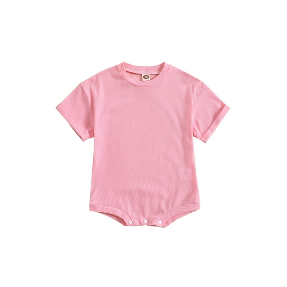 Coduop Newborn Baby Girls Boys Casual Short Sleeve Romper Playsuit Summer One-piece Clothing