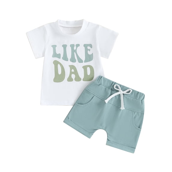 Coduop Toddler Baby Boy Summer Letter Short Sleeve T Shirt Stretch Rolled Shorts Outfits
