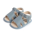 thumbnail image 1 of Coduop Toddler Baby Girl Boys Sandals Solid Soft Rubber Sole Shoes Prewalker, 1 of 9