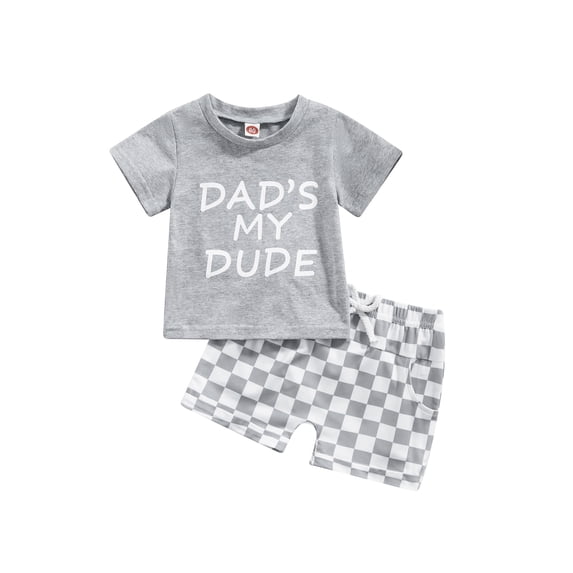 Coduop Toddler Boys 2Pcs Outfit Set Short Sleeve T-Shirt and Shorts Summer Infant Boy Clothes Set