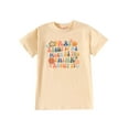 thumbnail image 1 of Coduop Toddler Kid Boy Girl Short Sleeve Letter Print T-Shirt Tops Shirts Blouse 3-12 Years, 1 of 9