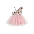 thumbnail image 1 of Coduop Toodler Kids Girls Sleeveless Flower Cow Print Tulle Princess Dress Baby Girl A-line Dress, 1 of 7