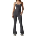 thumbnail image 1 of Coduop Women Adjustable Spaghetti Strap Jumpsuit Sleeveless Playsuit U-Back Yoga Workout Bodysuit, 1 of 7