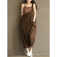 thumbnail image 1 of Coduop Women Casual Loose Linen Cotton Jumpsuit Playsuit Trousers Overalls Plus size, 1 of 3