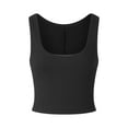 thumbnail image 1 of Coduop Women Crop Tank Tops Sleeveless Square Neck Solid Color Silm Fit Vest Tops Basic Tops, 1 of 9