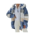 thumbnail image 1 of Coduop Women Full Zip Up Hoodie Fleece Sherpa Jacket Long Sleeve Coat Outwear, 1 of 9