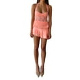thumbnail image 1 of Coduop Women Lace Sleeveless Backless Crop Tank Top Pleated Bustier Halter Vest, 1 of 5