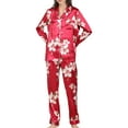thumbnail image 1 of Coduop Women Long Sleeve 2 Piece Pajama Set Flower/Heart/Dot Print Sleepsuit Nightwear Set, 1 of 5