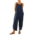 thumbnail image 1 of Coduop Women Loose Jumpsuits Sleeveless Romper Overalls Bib Pants with Pockets M-4XL, 1 of 6