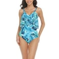 thumbnail image 1 of Coduop Women Off Shoulder One-Piece Swimsuits Floral Tummy Control Bathing Suits Beach Swimwear, 1 of 9