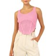thumbnail image 1 of Coduop Women Ribbed Knit Cropped Tank Tops Spaghetti Strap Crop Tops Sleeveess Slim Fit Vest, 1 of 4