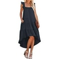 thumbnail image 1 of Coduop Women Ruffle Sleeve Sun Dress Casual Tiered Cami Beach Long Maxi Flowy Dress, 1 of 6