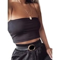 thumbnail image 1 of Coduop Women Sling Tube Tops,Sleeveless Spaghetti Strap Tank Tops Vest Crop Tops Camisole, 1 of 4