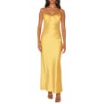 thumbnail image 1 of Coduop Women Spaghetti Strap Backless Maxi Dress Low Cut Long Stain Dress Slip Party Cami Dress, 1 of 9