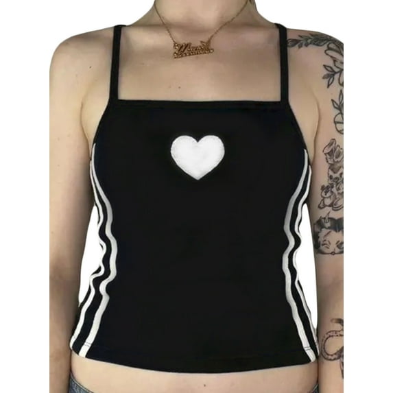 Coduop Women Vintage Summer Tank Tops Retro Star Print Sleeveless Crop Cami Vest Tops Camisole