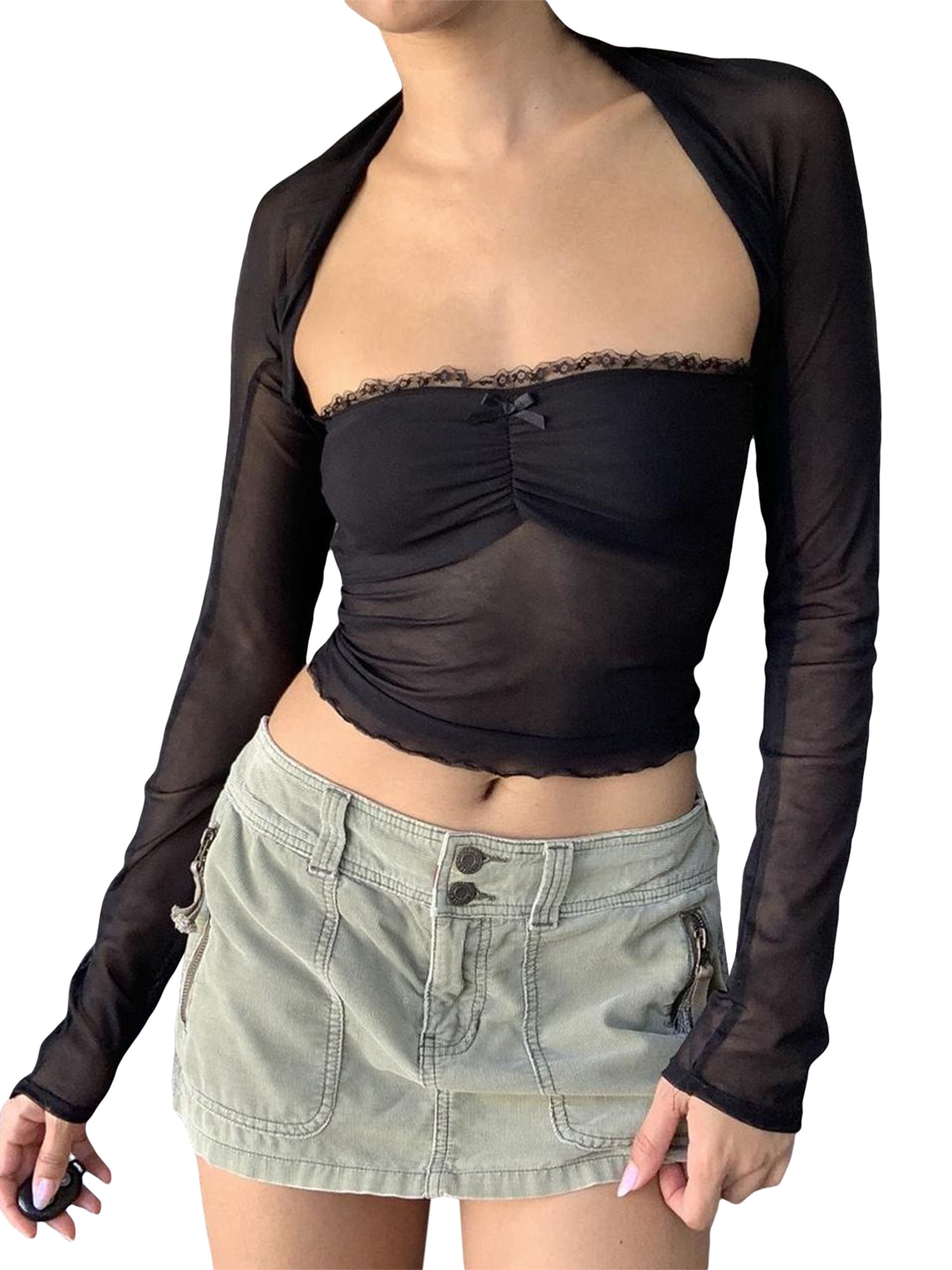 Mesh top on sale with bandeau