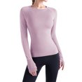 thumbnail image 1 of Coduop Women's Long Sleeve Yoga Tops Sports Running Shirt Breathable Athletic Slim Fit Top, 1 of 8