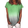 thumbnail image 1 of Coduop Women's Loose Short Sleeve T Shirts Top Casual Gradient Color Blouse Tunic Tee Tops Shirt, 1 of 4