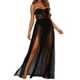 thumbnail image 1 of Coduop Women's Sexy Mesh Sleeveless Strappy Dress Backless See-Through Dress Bathing Beach Clothes, 1 of 7