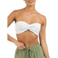 thumbnail image 1 of Coduop Women's Strapless Tube Tops Twist Knot Front Wrap Chest Bandeau Camisole Basic Tank Tops, 1 of 6