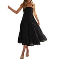 thumbnail image 1 of Coduop Womens Spaghetti Strap Sleeveless Dress Summer Dress Ruched A-Line Party, 1 of 6