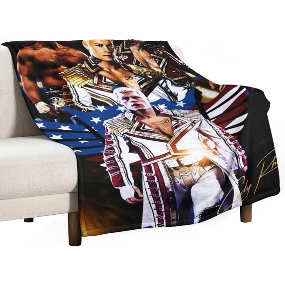 Cody Art Rhodes 40""x50"" Thow Blanket Super Soft Micro Wool Blanket Sofa Comfortable Warm Flannel Blanket Bed Living Room Merchandise Gift Party Decor