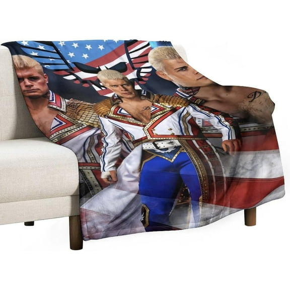 Cody Art Rhodes 50""x60"" Thow Blanket Super Soft Micro Wool Blanket Sofa Comfortable Warm Flannel Blanket Bed Living Room Merchandise Gift Party Decor