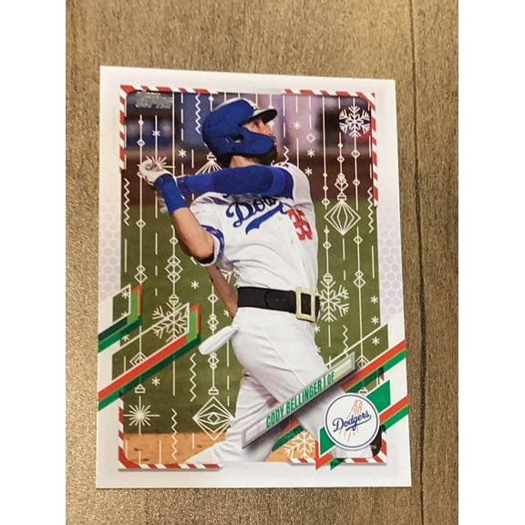 Topps Cody Bellinger Los Angeles Dodgers MLB Trading Card HW35 Metallic Holiday 2021