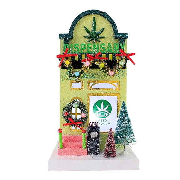 Cody Foster 11.00In Dispensary Putz Building, Cardboard, Nostalgic Putz Building Hou420