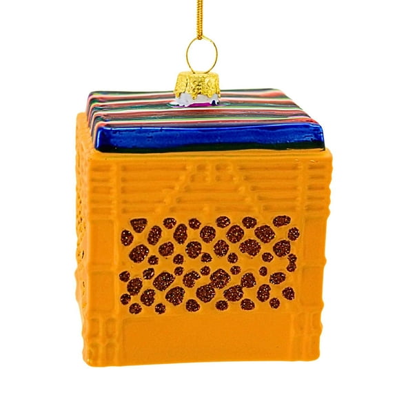 Cody Foster 3.00In Crate Of Records, Glass, Milk Crate Record Albums Gl1137