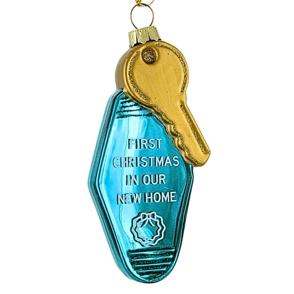 Cody Foster 4.00In Home Sweet Home Key, Glass, First Christmas Home Gl628 Gold