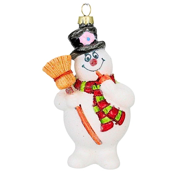 Cody Foster 5.00In Frost Man, Glass, Snowman Pipe Broom Gl371
