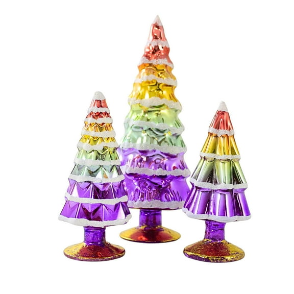 Cody Foster 7.00In Small Pastel Rainbow Hue Trees, Glass, Easter Spring Lgbtq Decorate Decor Village Mantle Ms2105spr