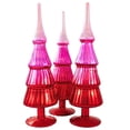 thumbnail image 1 of Cody Foster Pink Hue Gradient Trees Set Of 3 - 3 Glass Trees 13 Inch, Glass - Christmas Village Decorate Go6000pkxn-3Pcset, 1 of 3
