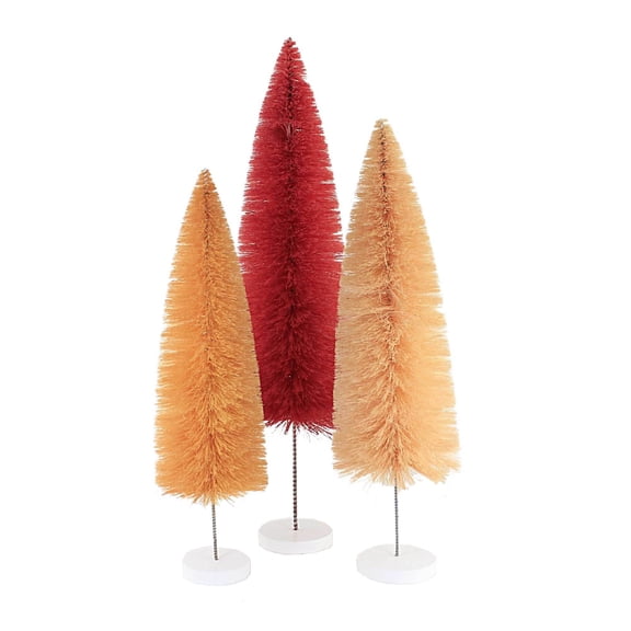 Cody Foster 24.00In Rose Rainbow Trees, Plastic, Bottle Brush Set Of 3 Ms6639ro