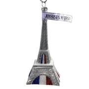 Cody Foster Silver Eiffel Tower - 1 Glass Ornament 5.5 Inch, Glass - France Love French Landmark GO6718S
