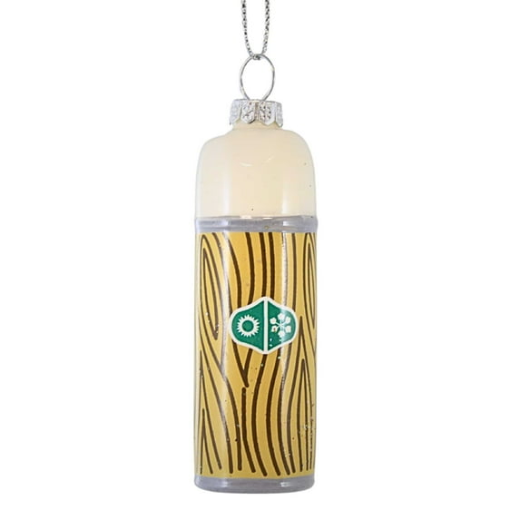 Cody Foster Vintage Thermos - One Ornament 4 Inch, Glass - Hot Coffee Go9556 White